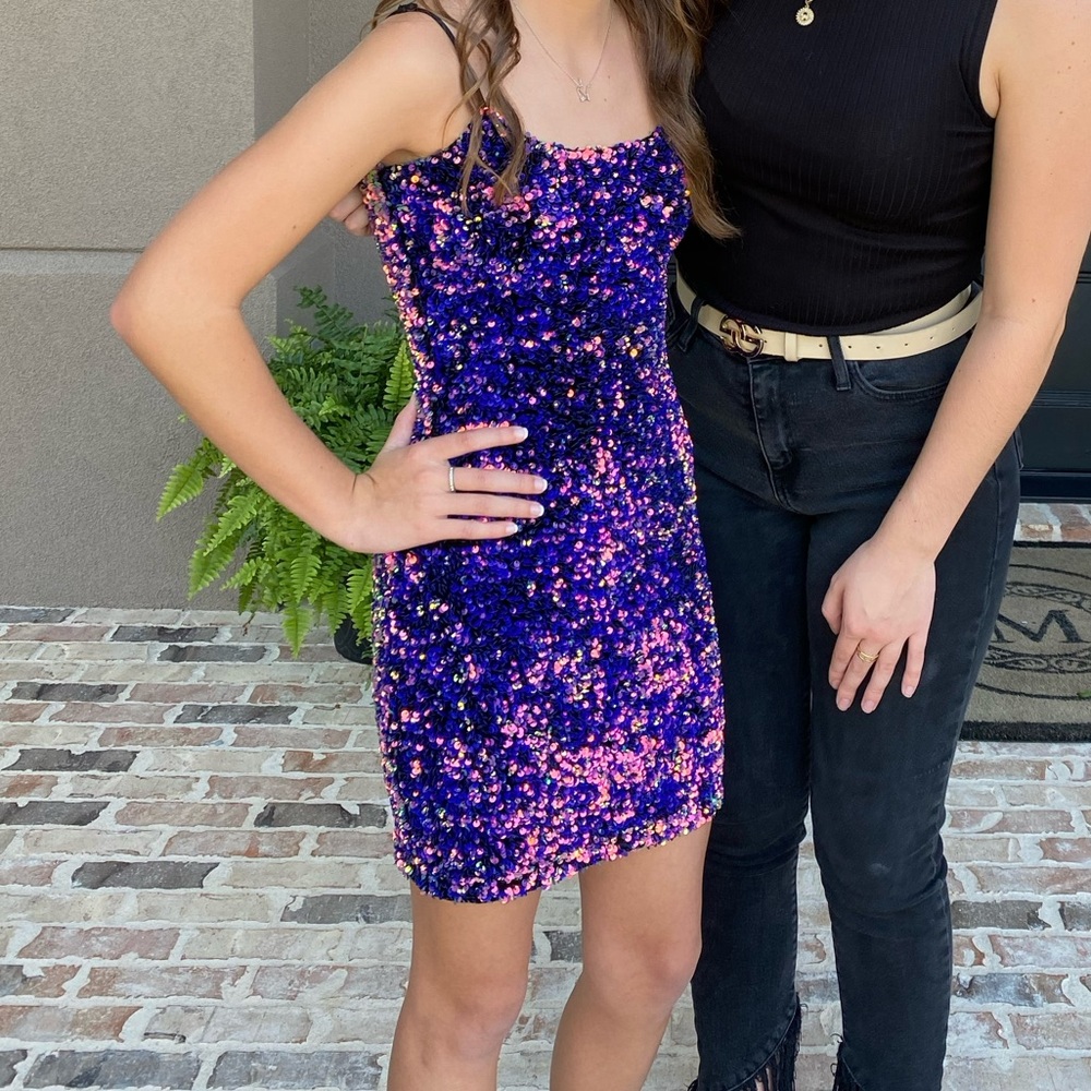 Lucy in the Sky Purple Sequin Dress